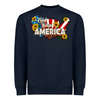 Navy god bless america Heavyweight Sweatshirt - HRA Design Shop