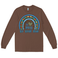 Chestnut in april we wear blue autism awareness leopard rainbow Long Sleeve Tee - Artiststas