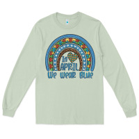 Matcha in april we wear blue autism awareness leopard rainbow Long Sleeve Tee - Artiststas
