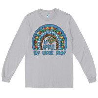 Moon Dust in april we wear blue autism awareness leopard rainbow Long Sleeve Tee - Artiststas