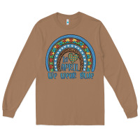 Toasted Coconut in april we wear blue autism awareness leopard rainbow Long Sleeve Tee - Artiststas