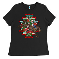 Black aztec rodeo christmas Ladies Tee - AdoDesignShop