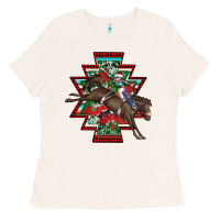 Bone aztec rodeo christmas Ladies Tee - AdoDesignShop
