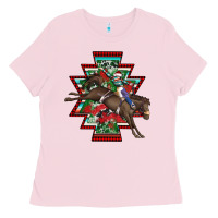 Bubblegum Pink aztec rodeo christmas Ladies Tee - AdoDesignShop