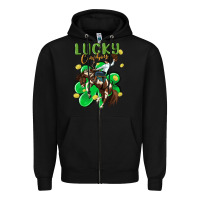 Black lucky cowboy Zipper Hoodie - MaliasSmallBusiness