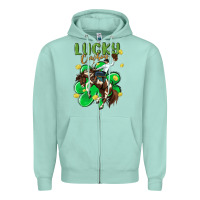 Seafoam lucky cowboy Zipper Hoodie - MaliasSmallBusiness