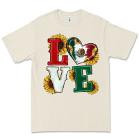 Bone Mexican Flag With Sunflowers Love Premium Tee - RanaPortraitStore