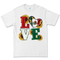 White Mexican Flag With Sunflowers Love Premium Tee - RanaPortraitStore