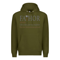 Army Green Fa-Thor Like Dad Just Way Mightier Premium Hoodie - Bettercallsaul