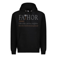 Black Fa-Thor Like Dad Just Way Mightier Premium Hoodie - Bettercallsaul