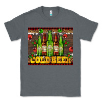 Charcoal Heather cold beer with beer bottles Classic Tee - AdoDesignShop