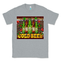 Heather Grey cold beer with beer bottles Classic Tee - AdoDesignShop