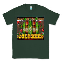 Sports Green cold beer with beer bottles Classic Tee - AdoDesignShop
