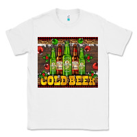 White cold beer with beer bottles Classic Tee - AdoDesignShop