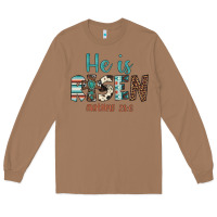 Toasted Coconut he is risen Long Sleeve Tee - Artiststas