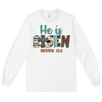 White he is risen Long Sleeve Tee - Artiststas