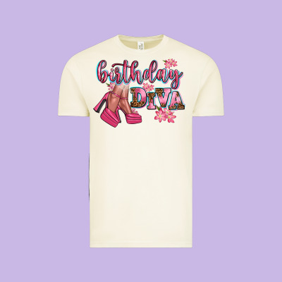 Birthday Diva Vintage Tee Designed By Adodesignshop