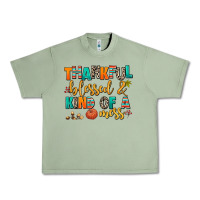 Oil Green thankful  blessed and kind of a mess Urban Heavy Tee - AdoDesignShop