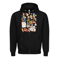 Black can't talk right now doing speech therapy stuff Zipper Hoodie - MaliasSmallBusiness