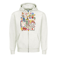 Oatmeal Heather can't talk right now doing speech therapy stuff Zipper Hoodie - MaliasSmallBusiness