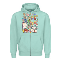 Seafoam can't talk right now doing speech therapy stuff Zipper Hoodie - MaliasSmallBusiness