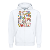 White can't talk right now doing speech therapy stuff Zipper Hoodie - MaliasSmallBusiness