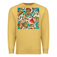 Antique Gold western indian coffee cups with aztec seamless pattern bbs Premium Sweatshirt - BundleAndBundleShop