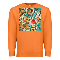 Carrot western indian coffee cups with aztec seamless pattern bbs Premium Sweatshirt - BundleAndBundleShop