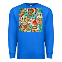 True Royal western indian coffee cups with aztec seamless pattern bbs Premium Sweatshirt - BundleAndBundleShop