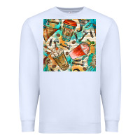 White western indian coffee cups with aztec seamless pattern bbs Premium Sweatshirt - BundleAndBundleShop