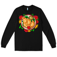 Black empanadas plate and roses Long Sleeve Tee - AdoDesignShop