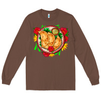 Chestnut empanadas plate and roses Long Sleeve Tee - AdoDesignShop