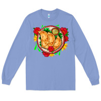 Colony Blue empanadas plate and roses Long Sleeve Tee - AdoDesignShop