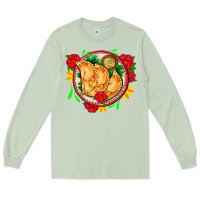 Matcha empanadas plate and roses Long Sleeve Tee - AdoDesignShop