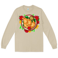 Mushroom empanadas plate and roses Long Sleeve Tee - AdoDesignShop