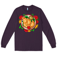 Plum empanadas plate and roses Long Sleeve Tee - AdoDesignShop