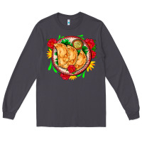 Smoke empanadas plate and roses Long Sleeve Tee - AdoDesignShop