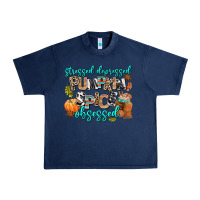 Navy stressed depressed pumpkin spice obsessed Urban Heavy Tee - AdoDesignShop