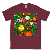 Burgundy physical education class seamless pattern Classic Tee - BundleAndBundleShop