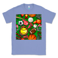 Colony Blue physical education class seamless pattern Classic Tee - BundleAndBundleShop