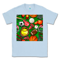 Dusty Blue physical education class seamless pattern Classic Tee - BundleAndBundleShop