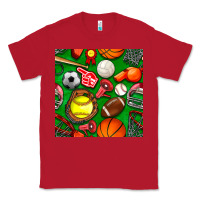 Red physical education class seamless pattern Classic Tee - BundleAndBundleShop