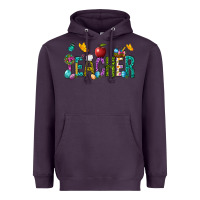 Plum Easter Teacher Heavyweight Hoodie - NancyCooperArtShop