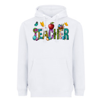 White Easter Teacher Heavyweight Hoodie - NancyCooperArtShop