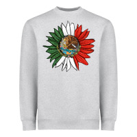 Heather Grey mexico sunflower Heavyweight Sweatshirt - HRA Design Shop