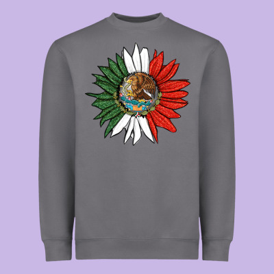 Mexico Sunflower Heavyweight Sweatshirt Designed By Hra Design Shop