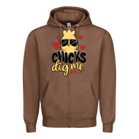 Chestnut chicks dig me Zipper Hoodie - MaliasSmallBusiness