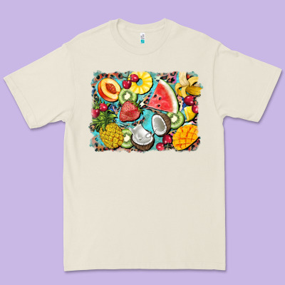 Summer Fruits Background Premium Tee Designed By Barkaloodesign