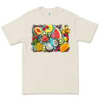 Bone summer fruits background Premium Tee - BarkalooDesign