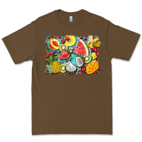 Cacao summer fruits background Premium Tee - BarkalooDesign